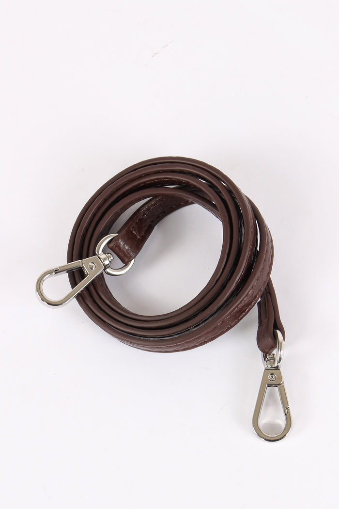 Tracolla Patta Borchie Frange Dark Brown-9