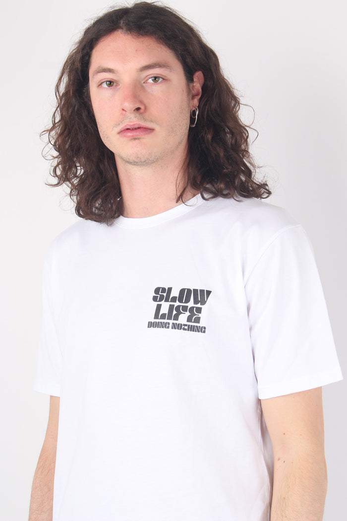 T-shirt Stampa Lumaca Bianco-8