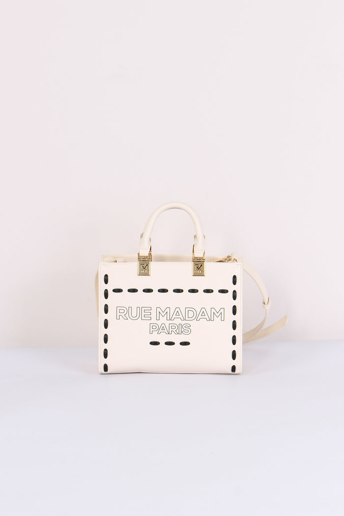 Shopping Mini Rigida Impunture Off White