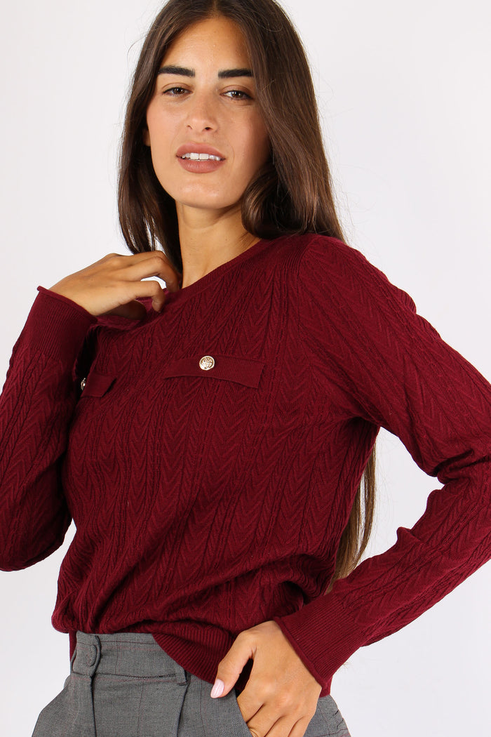 Jude Maglia Treccia Pattina Bordeuax-3