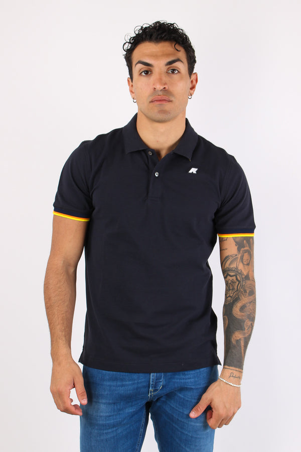 Polo Collo Contrasto Blue Depth-2