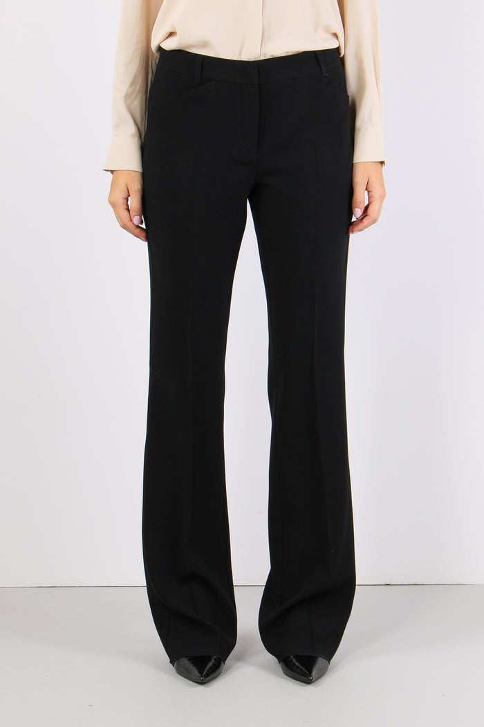 Mllvalanga Pantalone Crepe Nero-2