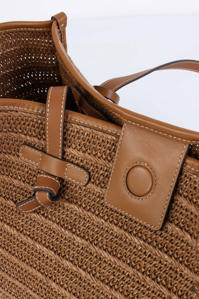 Shopping Rafia Profili Pelle Caramello-7