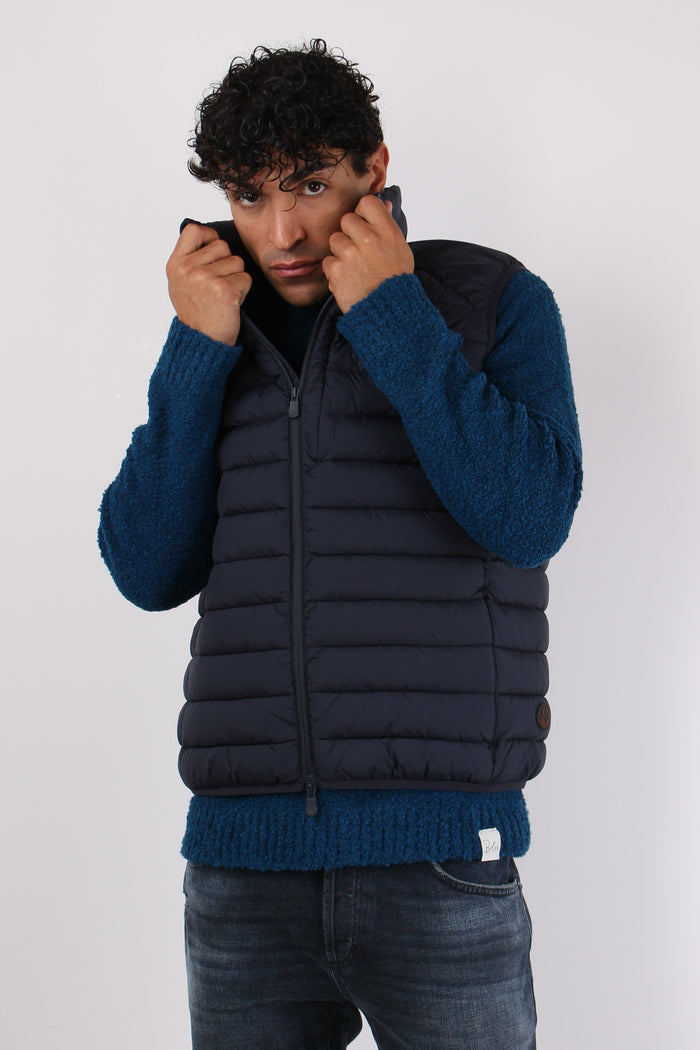 Rhus Gilet Piuma Blue Black-2