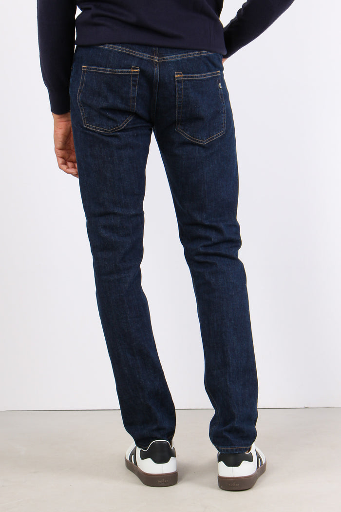 Icon Denim Pulito Risvolto Denim Scuro-4
