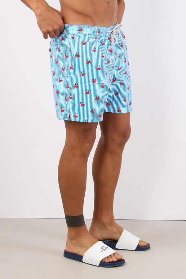 Costume Boxer Stretch Azzurro-2