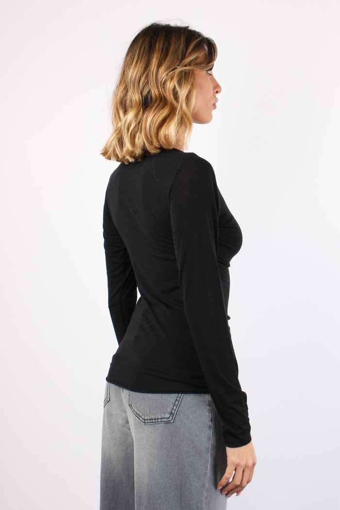 Maglia Misto Cashmere Nero-5