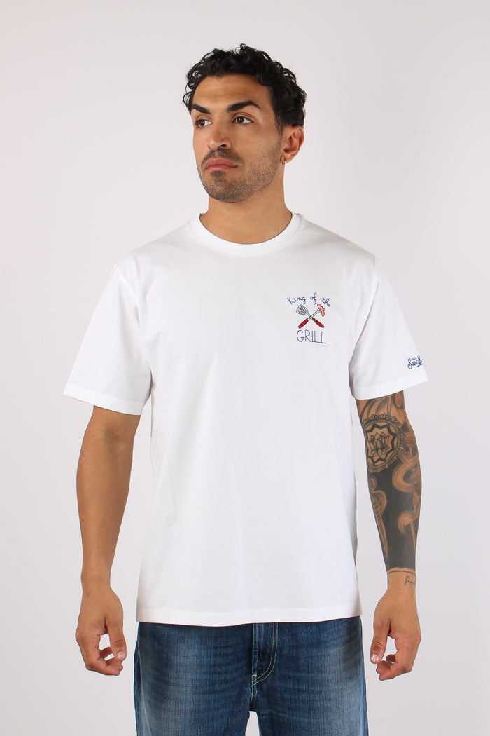 T-shirt Scritta Ricami King-6