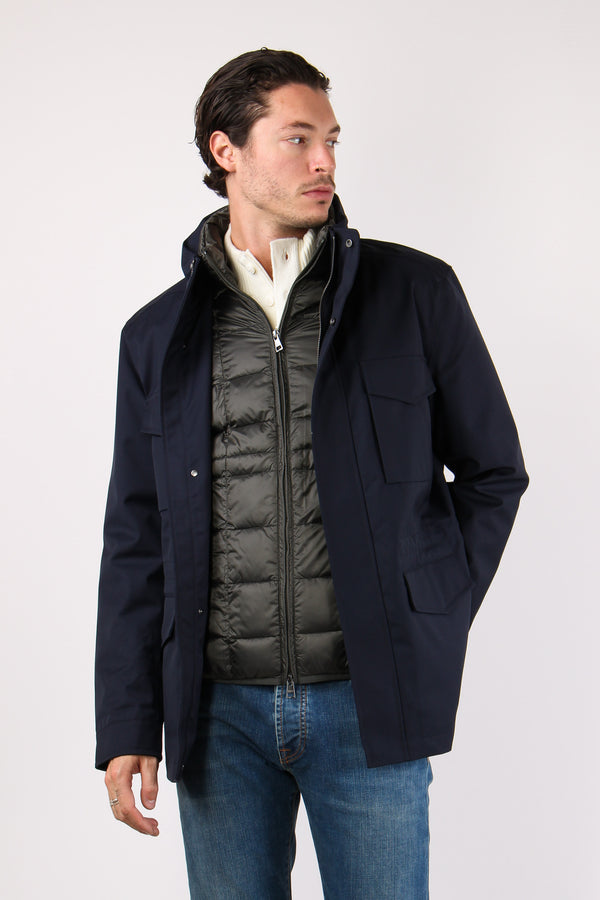 Field Jacket Interno Piuma Blu/verde-2
