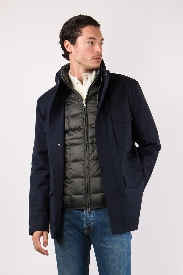 Field Jacket Interno Piuma Blu/verde-2