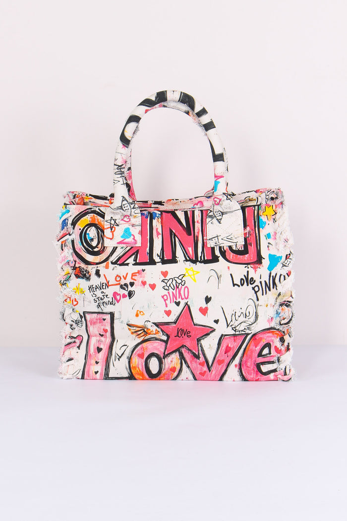 Shopping Beach Canvas Graffiti Multicolor-3
