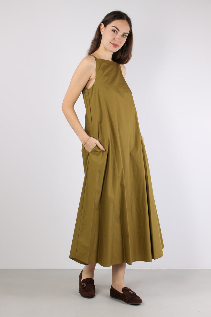 Abito Lungo Cotone Olio-6