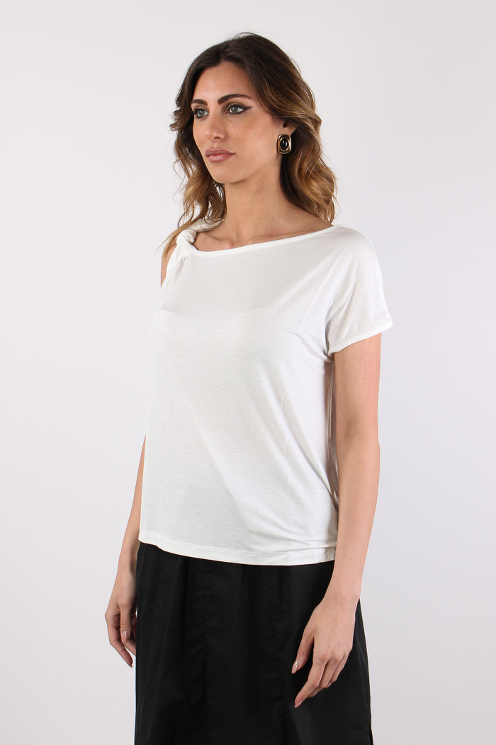 T-shirt Nodo Spalla Avorio-6