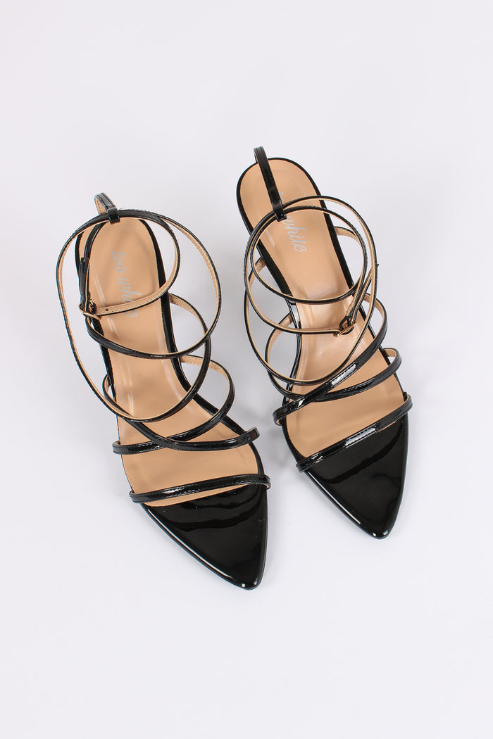 Sandalo Aperto Lucido Nero-4