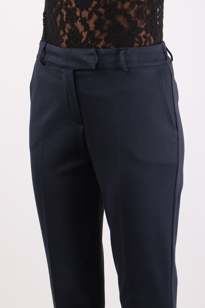 Pantalone Slim Punto Roma Diag Blu-6