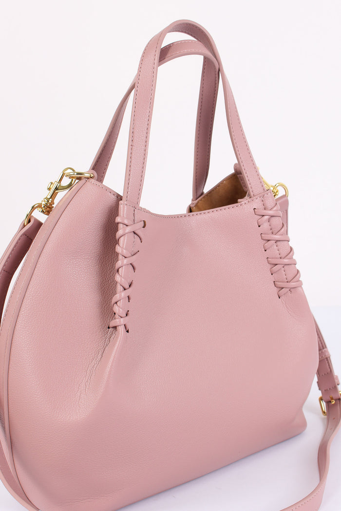 Borsa 2 Manici Intreccio Rosa-5