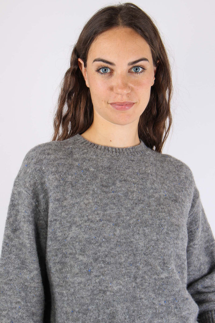 Mllalcali Maglione Bottonato Grigio-6