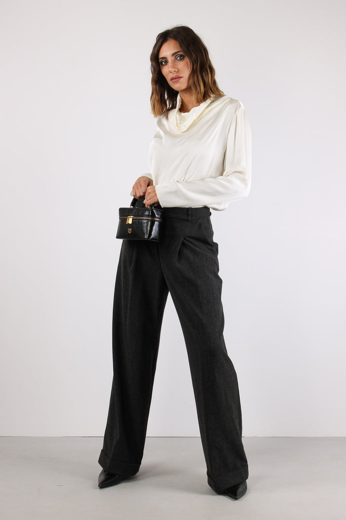 Blusa Collo Cratere Panna-4