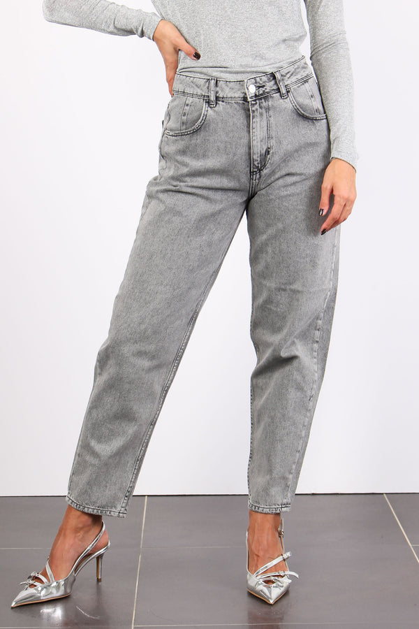 Denim Carrot Fit Denim Grigio-2