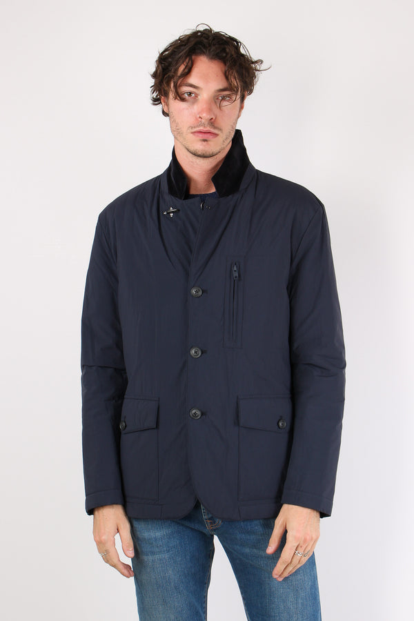 Giubbotto Leggero Colletto Blu