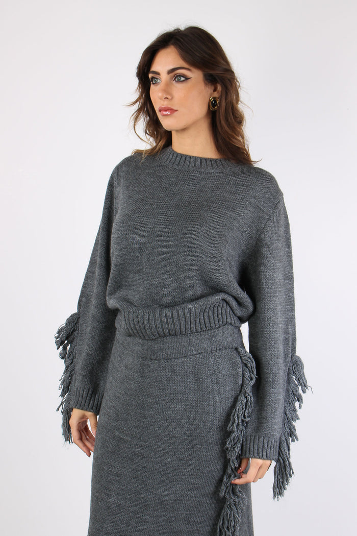 Maglia Girocollo Maniche Frang Antracite-5