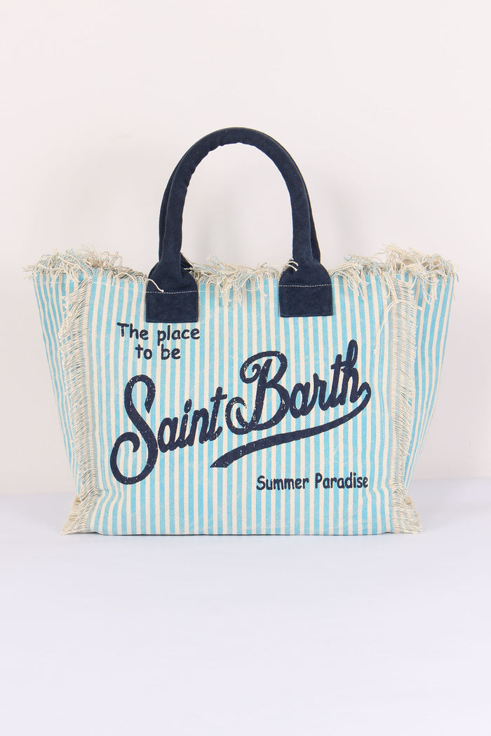 Vanity Canvas Righe Azzurro/blu-5