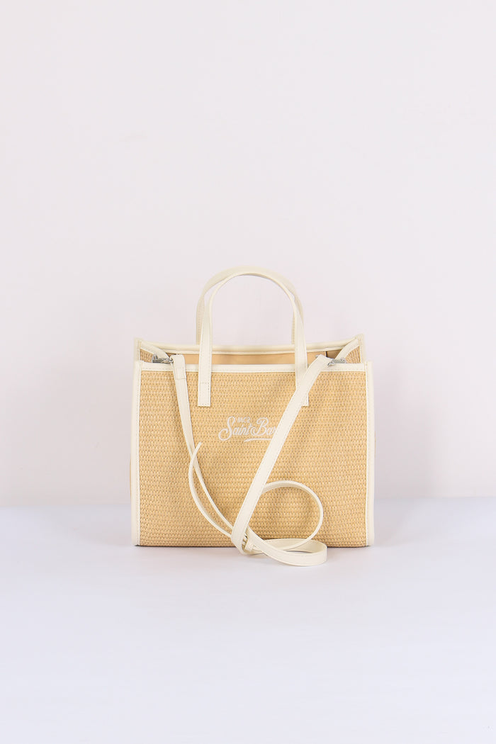 Vivian Mid Paglia Profilo Contrasto Beige/bianco-3