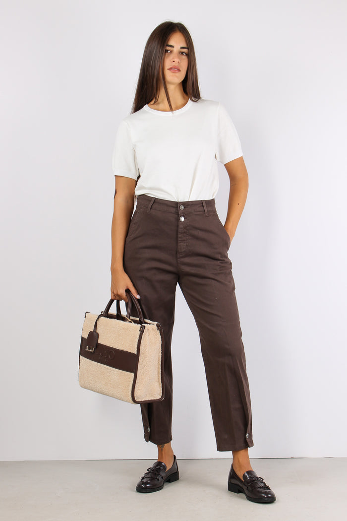 Pantalone Baloon Cotone Cioccolato