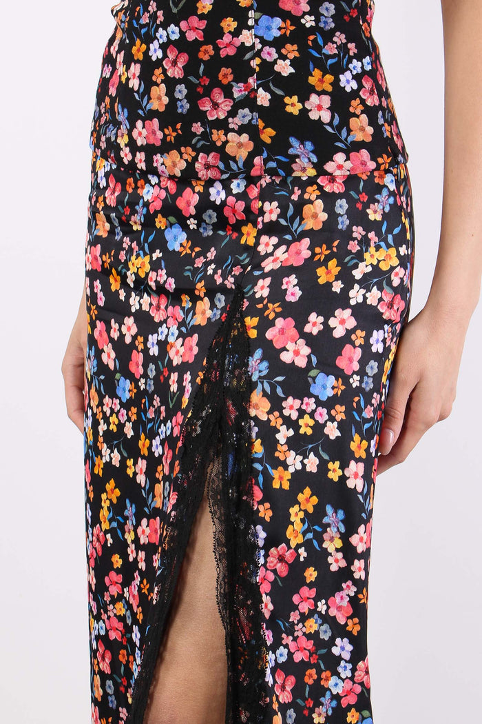 Gonna Spacco Inserto Pizzo Nero-8