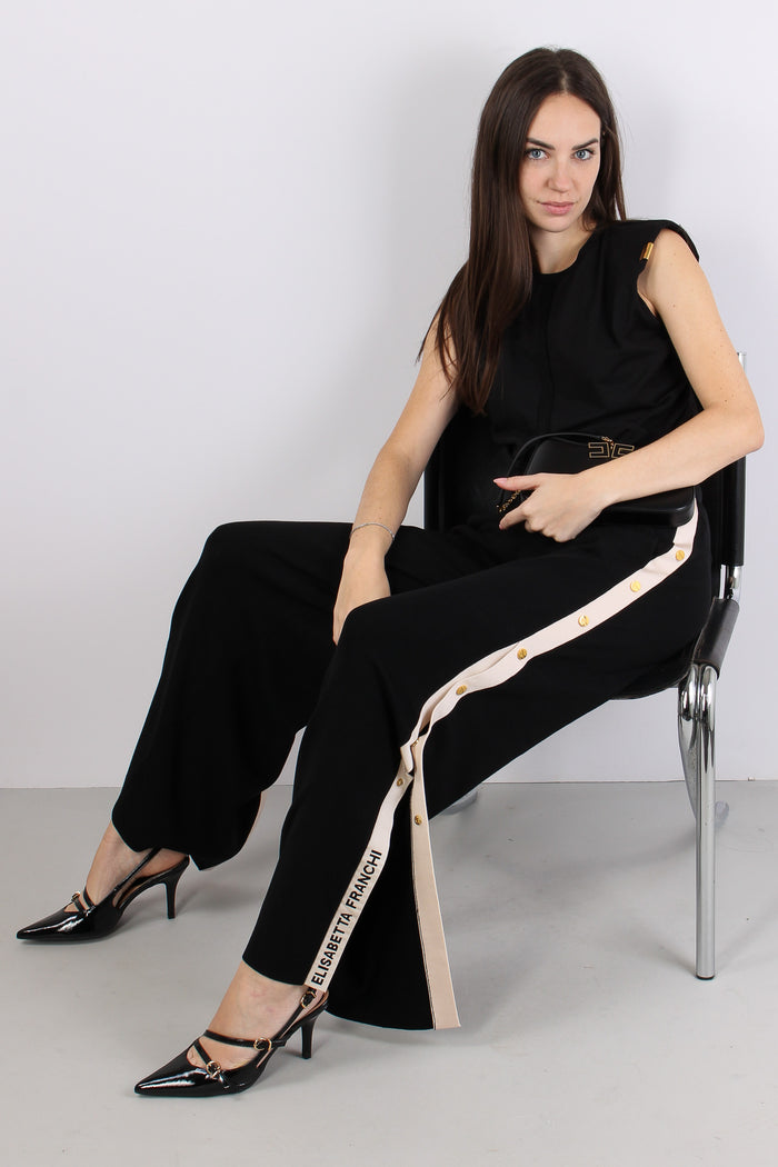 Pantalone Palazzo Maglia Argilla/burro-8