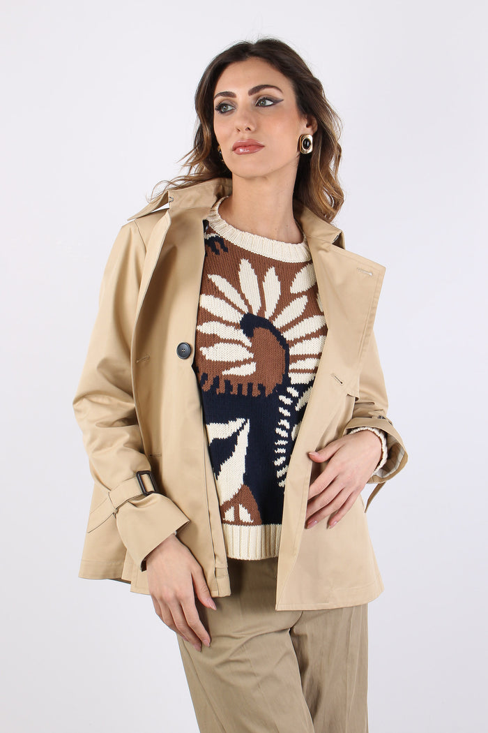 Wkdbiglia Trench Corto Beige-3