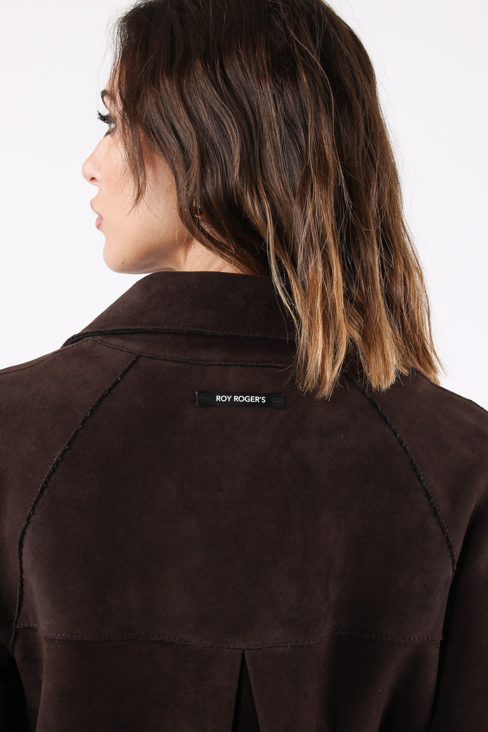 Giacca Monopetto Suede Dark Brown-10