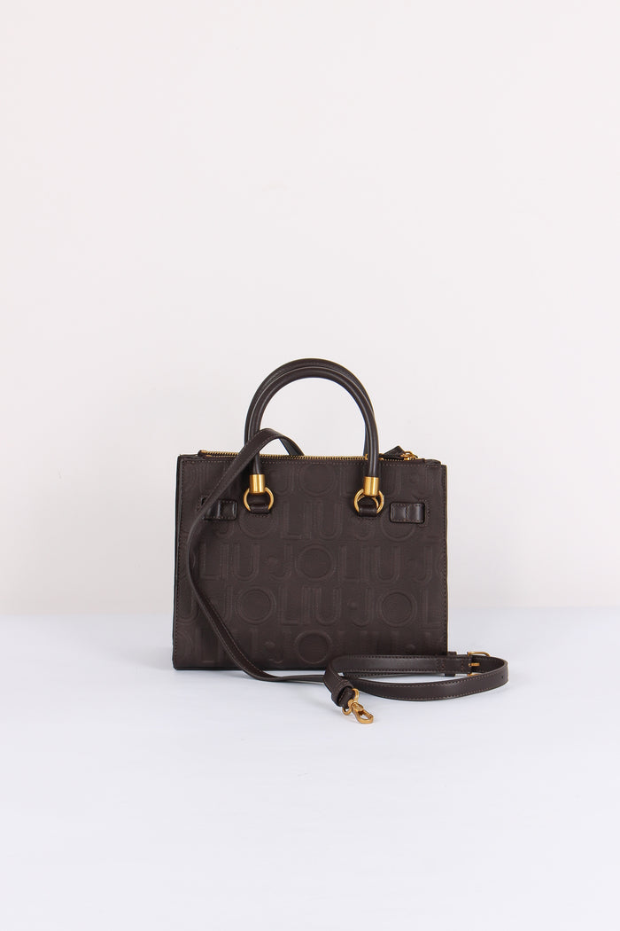 Mini Tote Logo 3d Deep Brown-3