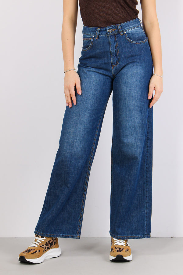 Selene Denim Palazzo Denim Scuro-2