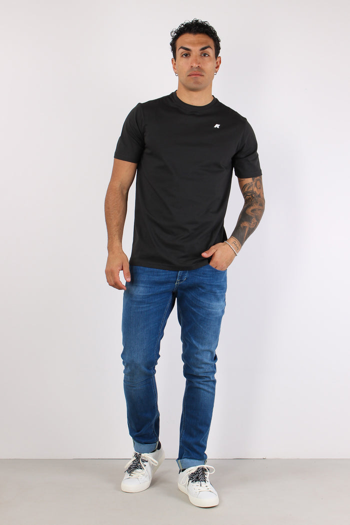 T-shirt Basica Logo Contrasto Black Pure-4