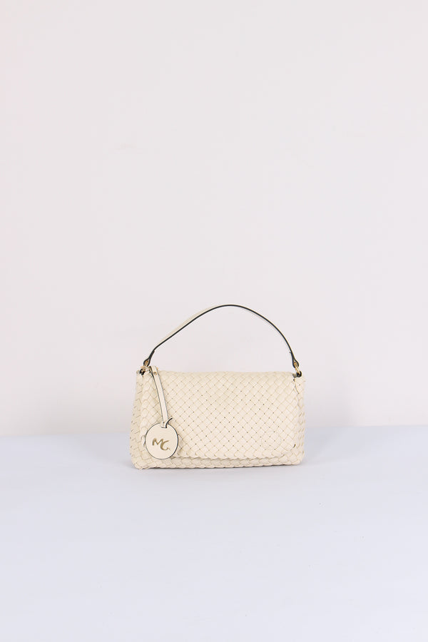 Pochette1 Manico Intreccio Avorio