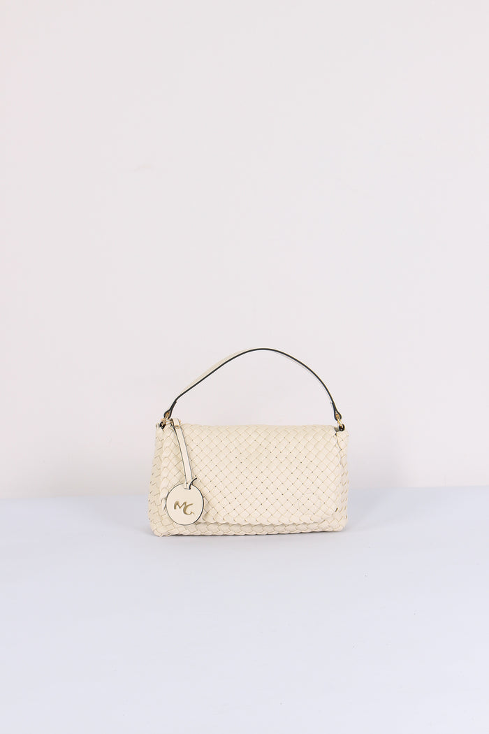 Pochette1 Manico Intreccio Avorio