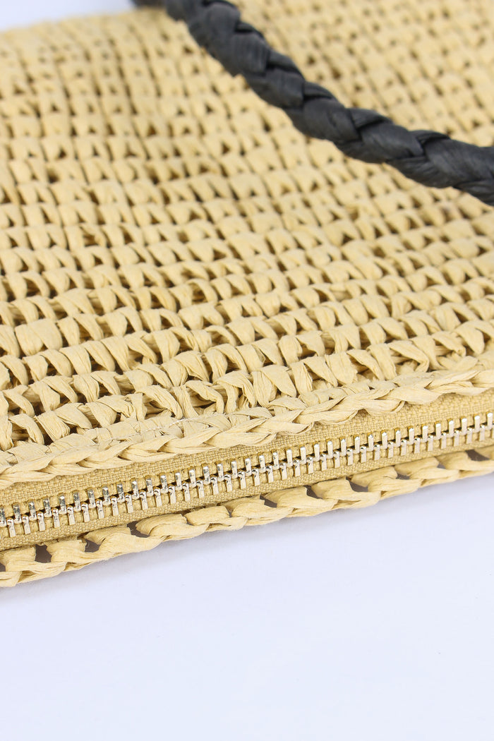 Pochette Rafia Beige-7