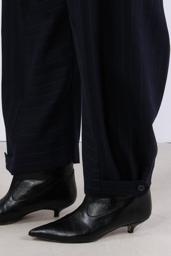 Pastasfoglia Pantalone Gessato Blu/bianco-6