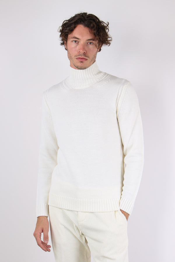 Maglia Collo In Piedi Panna