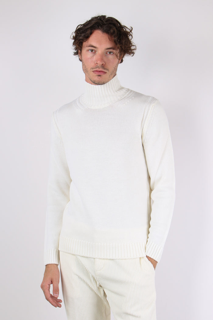 Maglia Collo In Piedi Panna