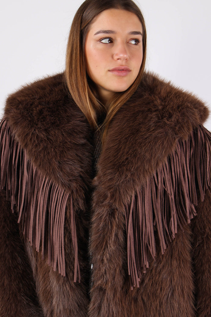 Ecopelliccia Lunga Manica 3/a Brown-7