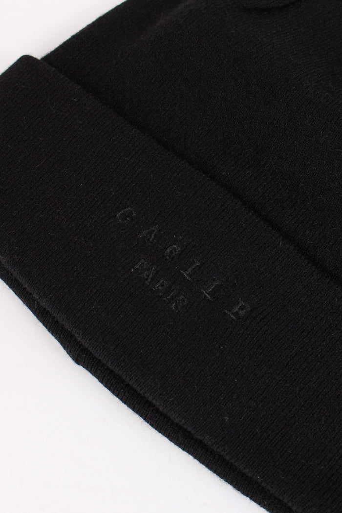 Cuffia Basica Logo Ricamo Nero-4