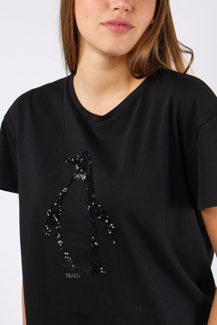 T-shirt Mc Stampa Nero/penguin-7