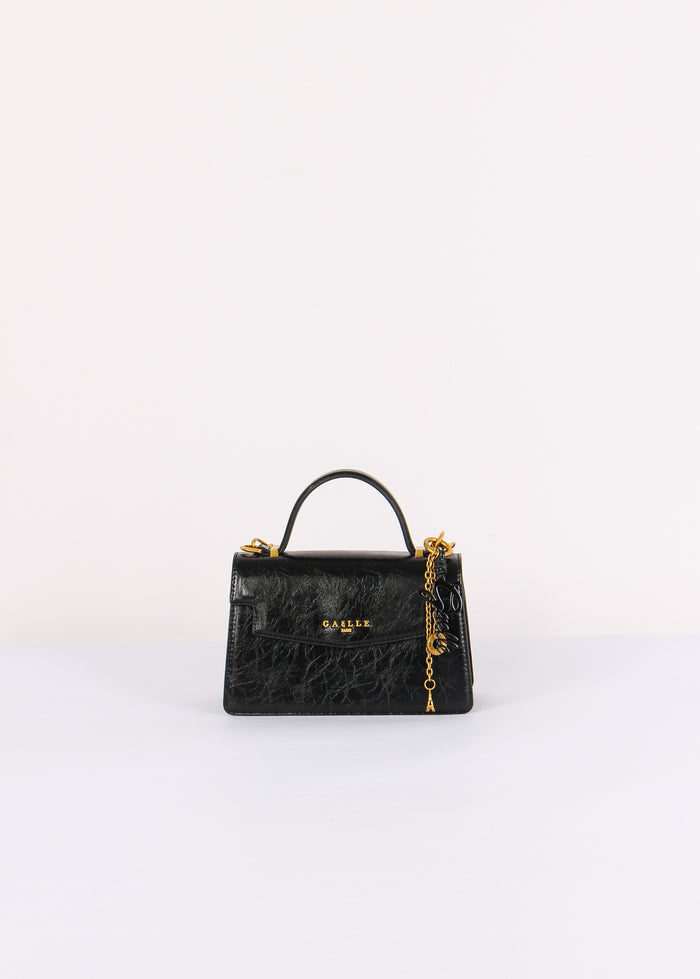 Mini Bag Effetto Marmorizzato Nero