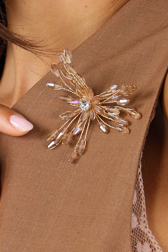 Elita Gilet Gessato Lurex Miele-7