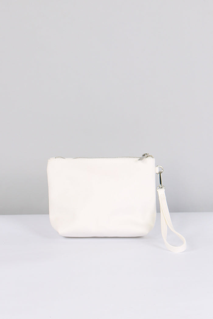 Mini Pochette Canvas Bianco-3