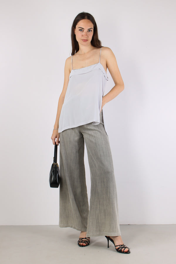 Top Fluido Risvolto Pearl