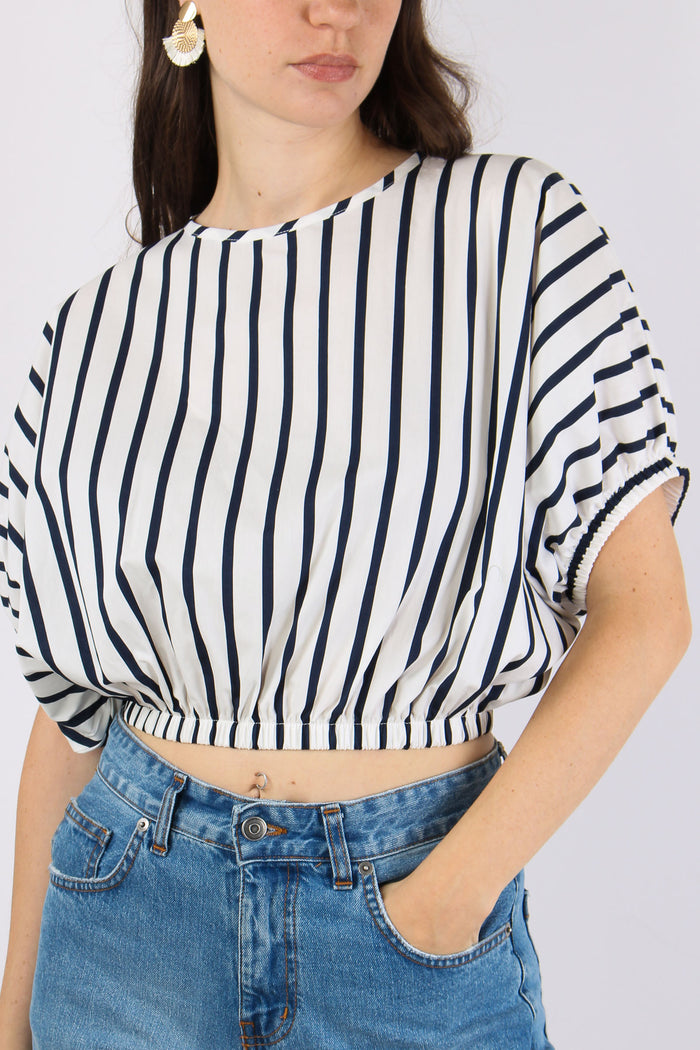 Camicia Popeline Arriccio Bianco/blu-7