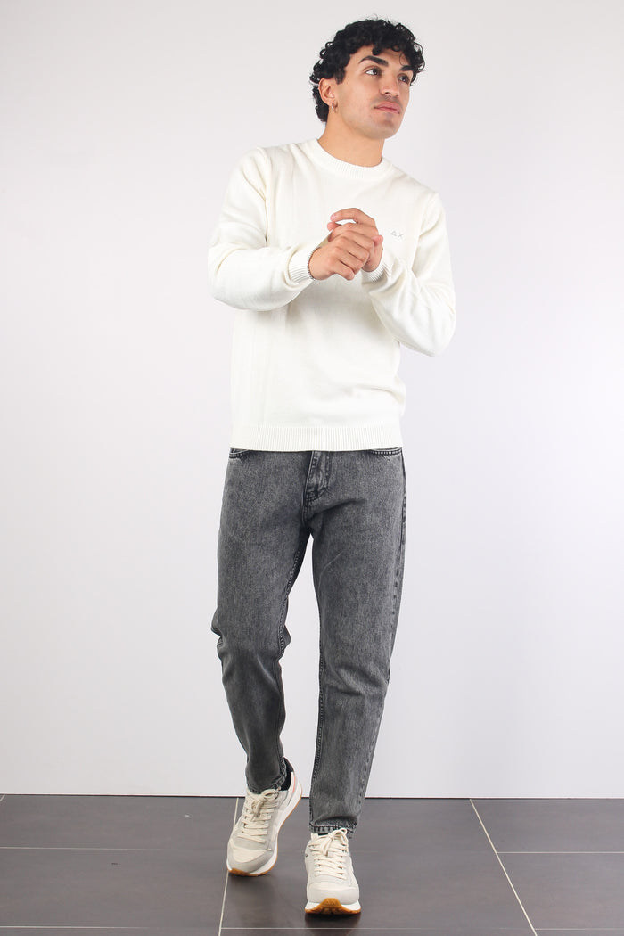 Girocollo Misto Cashmere Bianco-3